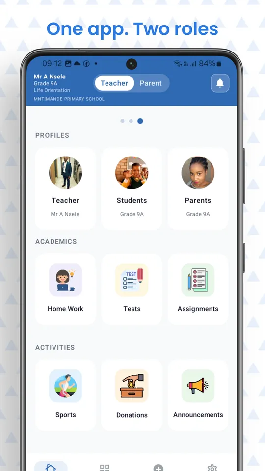 Teacher Parent App screen 3