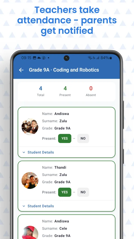 Teacher Parent App screen 7